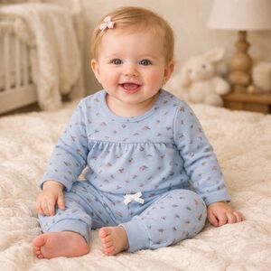 Carter's Blue Floral Kids Matching Set